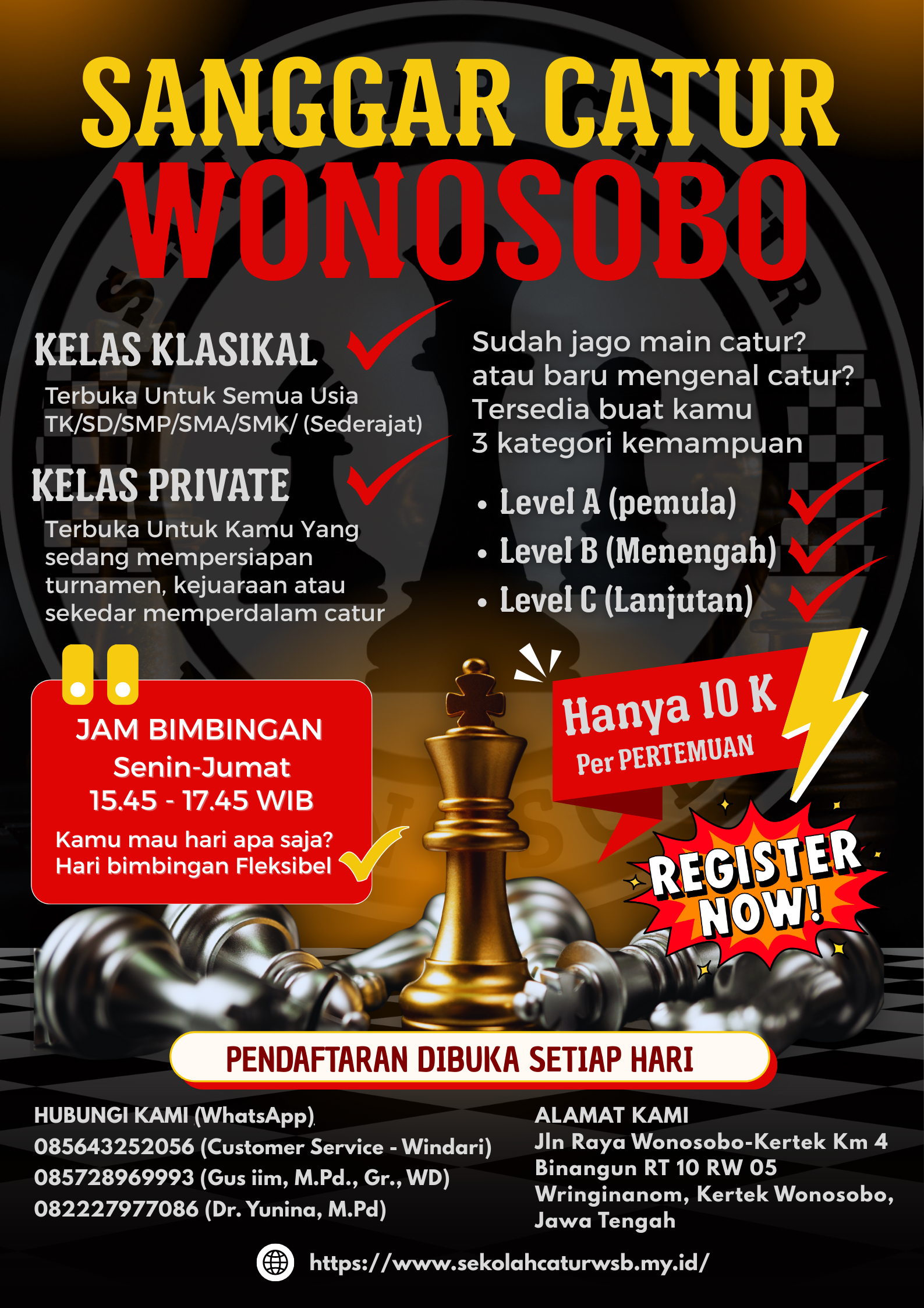 Poster Utama Sanggar Catur Wonosobo